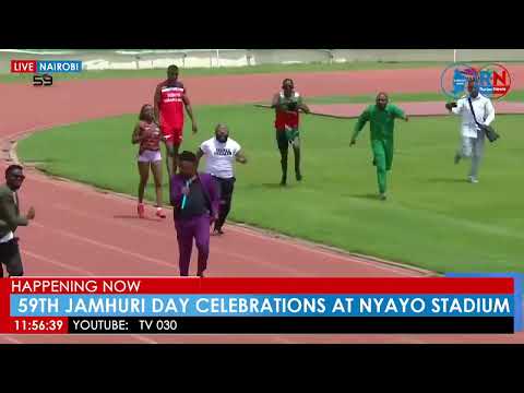Kenyan Content creators collaborate with Omanyala  to run a relay race during 59th Jamhuri Day