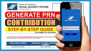 HOW TO GENERATE PRN FOR SSS CONTRIBUTION | SELF-EMPLOYED VOLUNTARY MEMBERS