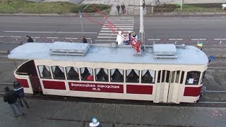 preview picture of video 'Винницкий трамвай. Ретро-трамвай С-1: ПОКАТУШКИ :-)'