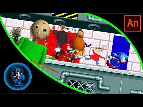 Team Sonic in Baldi's Basics (Sprite Animation)