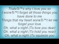 Tracey Ullman - Oh, What A Night Lyrics