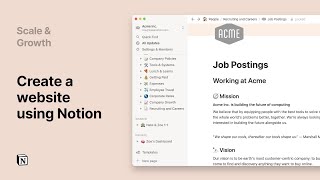 Notion 101: Create a website using Notion