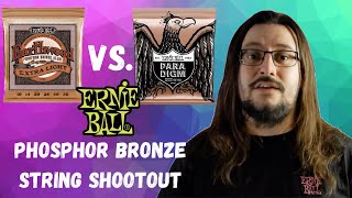 Video thumbnail for Paradigm 10 - 50's VS. Earthwood Extra Lights | Ernie Ball Phosphor Bronze Acoustic String Shootout by Wesley Webb