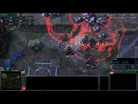 Mass liberator push   Starcraft 2  Bronze league hero strategy