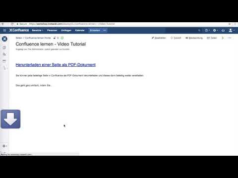Als PDF exportieren - Atlassian Confluence lernen Video #28