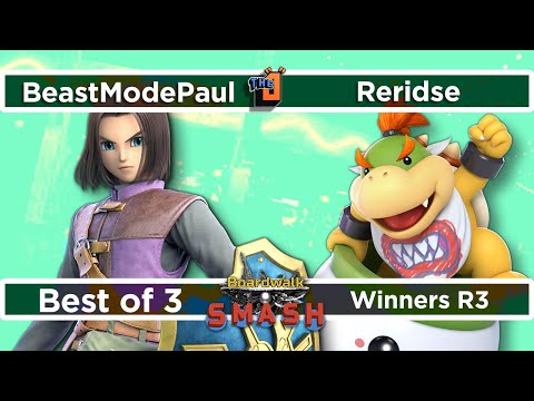 Reridse (Bowser Jr.) vs BeastModePaul (Hero) Winners R3 - Boardwalk Smash #38 - SSBU
