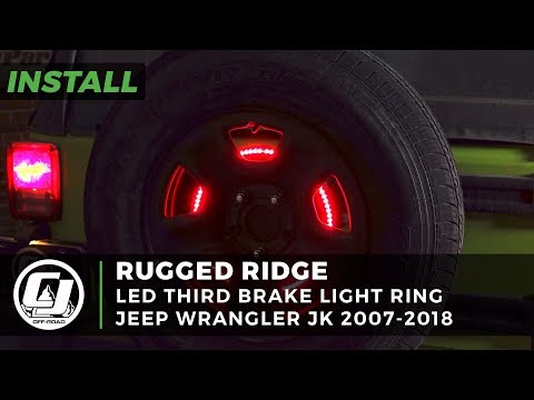 Jeep JK Wrangler Install: Rugged Ridge Spare Tire Third Brake Light LED Ring