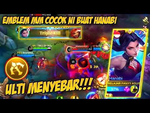EMBLEM MARKSMAN INI COCOK BUAT HANABI LATE GAME!!! EMBLEM & BUILD HANABI PALING SAKIT LATE GAME!!!