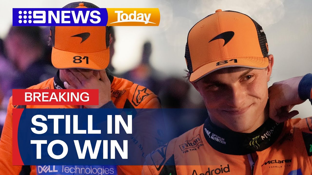 Oscar Piastri still in F1 title race after podium finish in Qatar | 9 News Australia