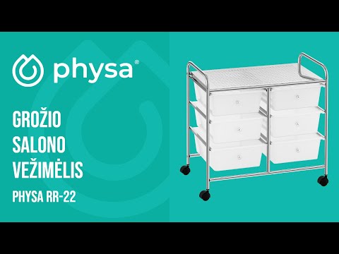 vaizdo įrašas - Grožio salono vežimėlis - 6 stalčiai