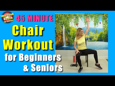 At Home 45 Minute CHAIR WORKOUT | Chair Exercises for Seniors and Beginners | Full body workout