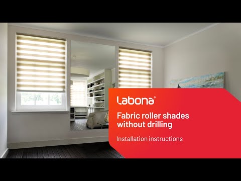Instructions for installing fabric roller blinds without drilling