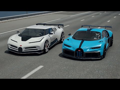 Bugatti Chiron Pur Sport vs Bugatti Centodieci - Drag Race 20 KM