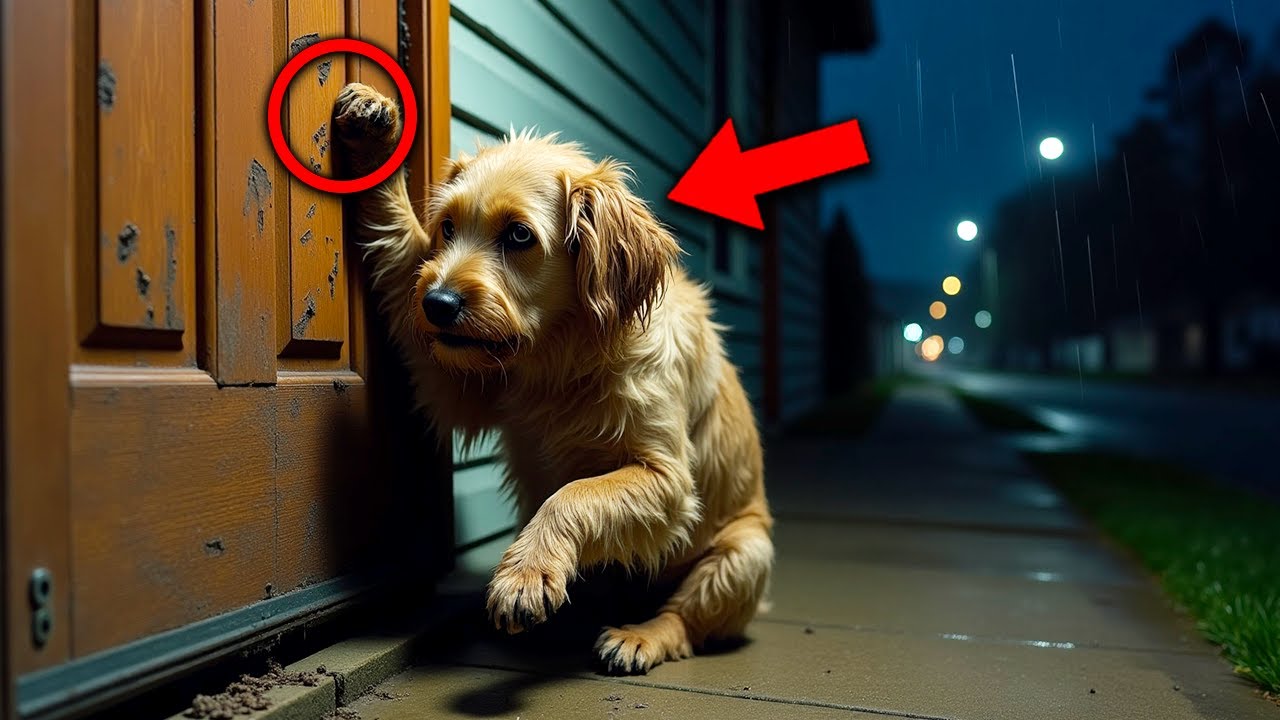 Un Perro Herido Rasguña La Puerta De Un Desconocido—Cuando La Abre, ¡Se Queda Atónito!