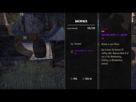 The Elder Scrolls Online - Found the Ancient Elf Motif