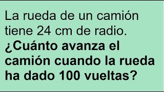 701 - Problema resuelto sobre la distancia recorrida por una rueda de camión