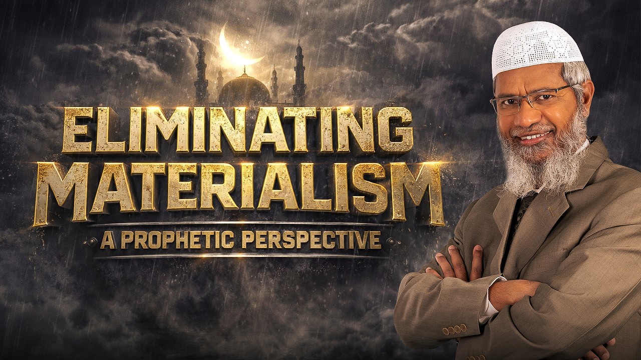 Dr Zakir Naik speaking on "Eliminating Materialism: A Prophetic Perspective"