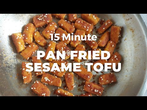 Protein Rich Crispy Pan Fried Sesame Tofu l Plant Based Spicy Appetizer - Flavours Treat