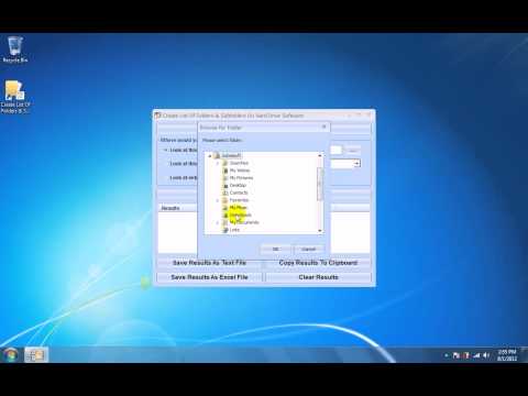 Create List Of Folders and Subfolders Software