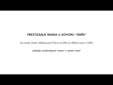 Prestizanje imama u govoru "Âmîn"