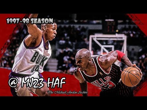 Michael Jordan vs Ray Allen Highlights Bulls vs Bucks (1998.01.16) - Ray Gun raining 3s!