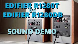 Edifier R1280DB vs Edifier R1280T  ||  Sound Demo w/ Bass Test