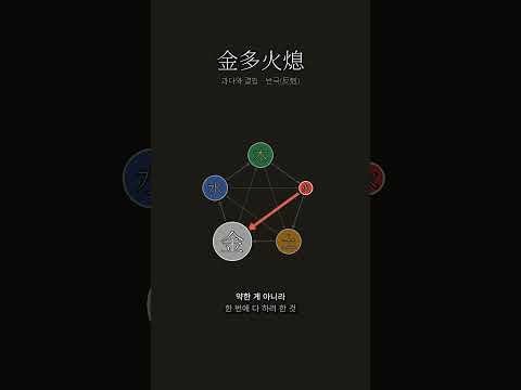 쇠가 많으면 불이 눌린다 | 금다화식(金多火熄)
