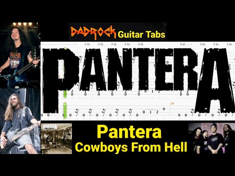 Cowboys From Hell - Pantera- Guitar + Bass TABS Lesson