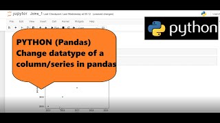 How to change datatype of a column/series in pandas (Python)