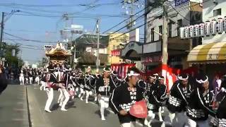 preview picture of video '【高石だんじり祭り】東羽衣-本宮 逆たか【H23】'