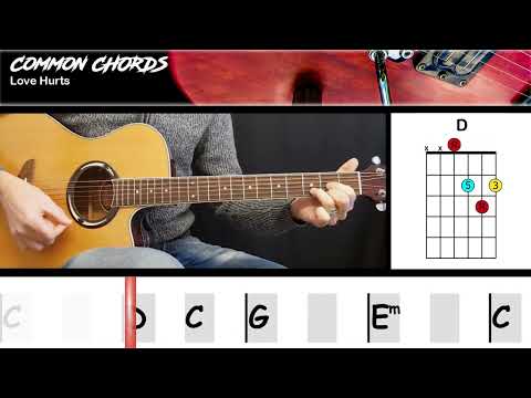 Love Hurts - Nazareth | EASY GUITAR LESSON | Scrolling Chords & Lyrics