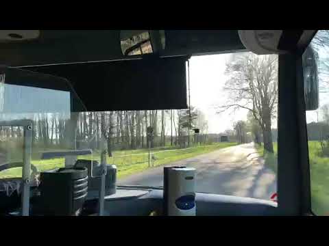 Führerstandsmitfahrt Linie 955 auf der B1 zwischen Seelow und Müncheberg