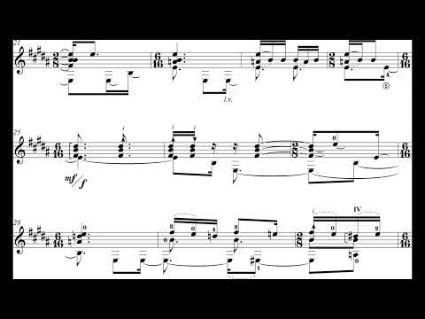Eric Pénicaud - Tsunami for Guitar (1980) [Score-Video]