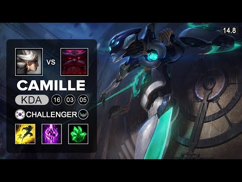 Camille vs Ornn Top - KR Challenger - Patch 14.8 Season 14