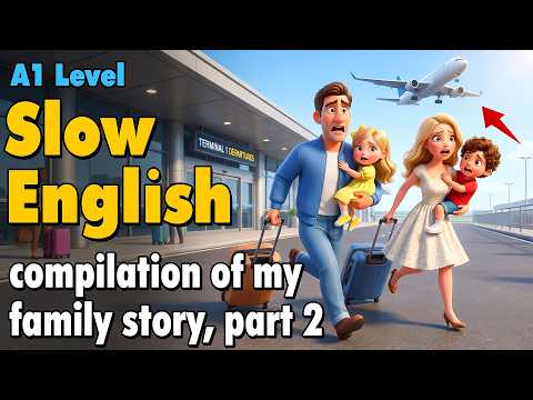 30 Minutes: Our Family Funny & Chaotic Vacations! | Easy English Story Compilation (A2 Level)