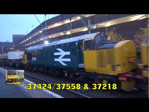 DRS's 37558/37424 Avro Vulcan XH558 and 37218 Thrash Walsall on 6M63