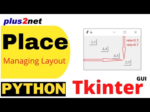 Tkinter layout management using place for absolute & relative height width and positioning of widget