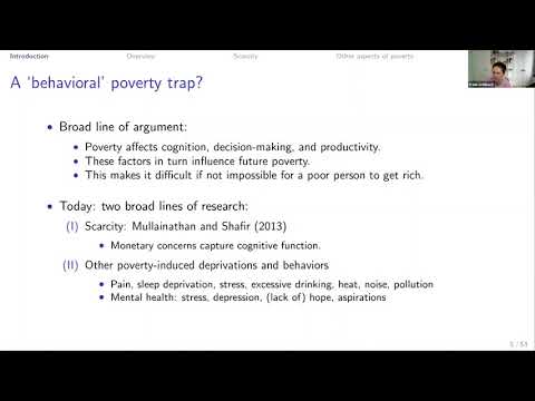 Lecture 21 Poverty through the Lens of Psychology