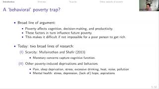 Lecture 21: Poverty through the Lens of Psychology