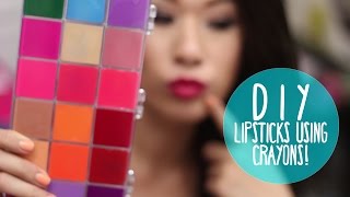 DIY Lipsticks using CRAYONS! Organized in a Palette | Wearable Colors