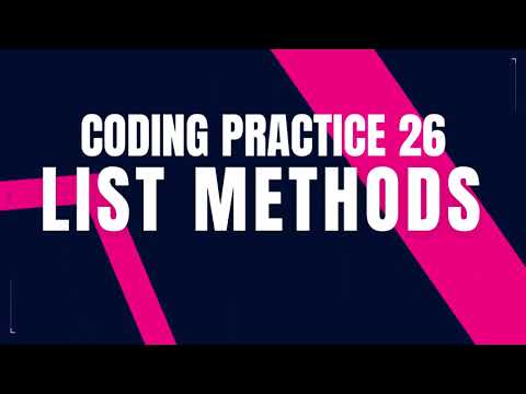 List Methods Coding Practice 26 Python Coding Tips Tricks Nxtwave Ccbp Python Programming