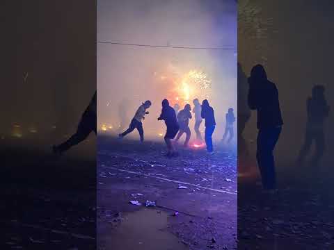 Quema de toritos en la aldea Inchehuex Jacaltenango
