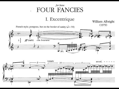 William Albright - Four fancies for harpsichord (with score)