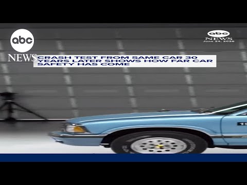 1996 vs. 2026 crash test reveals safer vehicles