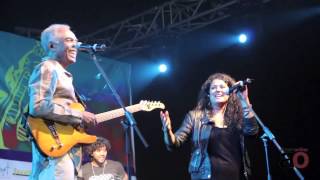 Gilberto Gil and Dina El-Wadidi on stage at Cairo Jazz Festival