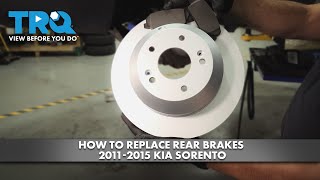 How to Replace Rear Brakes 2011-2015 Kia Sorento