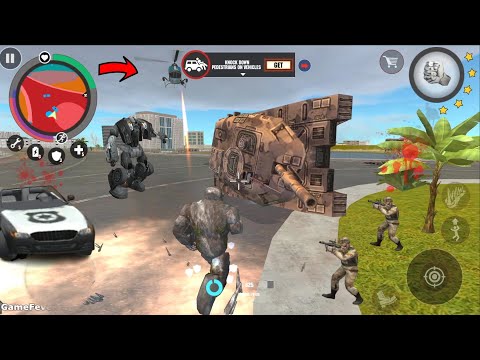 Stone Giant (Iron Military Tank Jumped on Crossroad) Crazy Tank Military - Android Gameplay HD