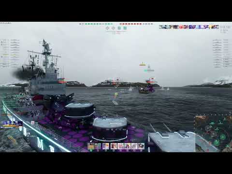 World of Warships: Full Round of T10 T10 USS Worcester (Run DD! RUN!!!)