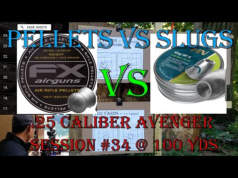Pellets vs Slugs | 100 Yards | Session #34 | .25 Avenger BP