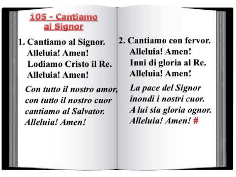 105 Cantiamo al Signor - Innario Chiesa Cristiana Avventista del Settimo Giorno 2014